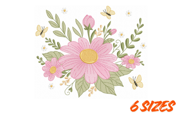 Download Pink Floral Embroidery Design Bundle Art - Art Collection
