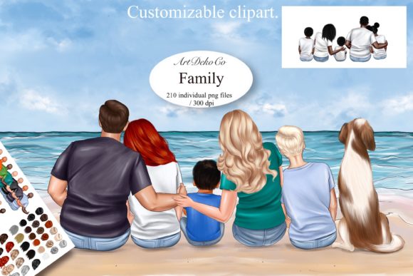 Download Big Family Clipart, Sitting Family - Art Collection