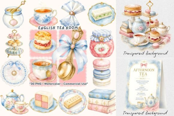 Download Coquette English Tea Room Clipart - Art Collection