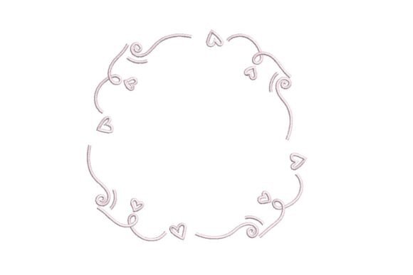 Download Whimsical Pink Heart and Swirl Monogram Frame - Art Collection