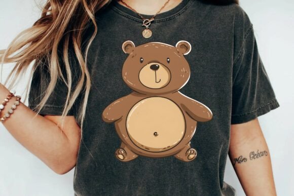 Download Cute Brown Teddy Bear Illustration Cartoon Character Clipart for Nursery Decor Png - Art Collection
