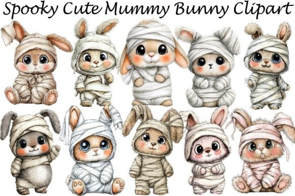 Download Spooky Cute Mummy Bunny Clipart - Art Collection