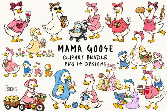 Download Mama Goose Mother’s Day Clipart Bundle - Art Collection
