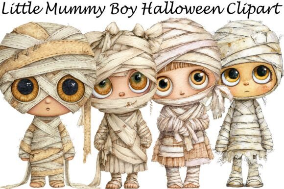 Download Little Mummy Boy Halloween Clipart - Art Collection