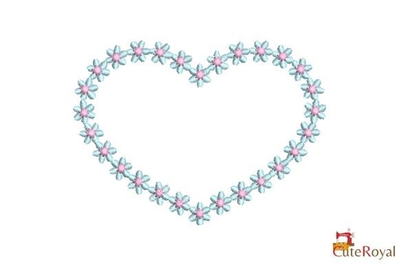 Download Floral Heart Embroidery Design - Art Collection