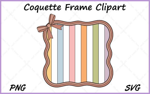 Download Coquette Ribbon Bow Frame Clipart SVG - Art Collection