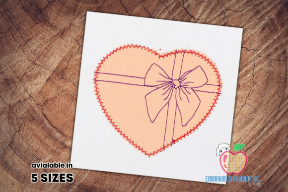 Download Heart Gift Embroidery Applique Designs - Art Collection