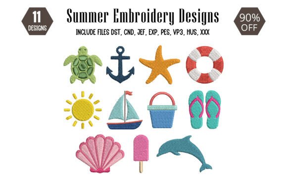 Download Mini Summer Embroidery Design - Mini Collection