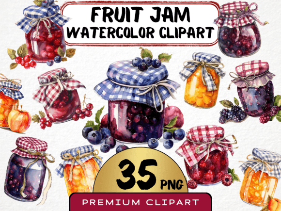 Download Watercolor Homemade Fruit Jam Clipart - Art Collection