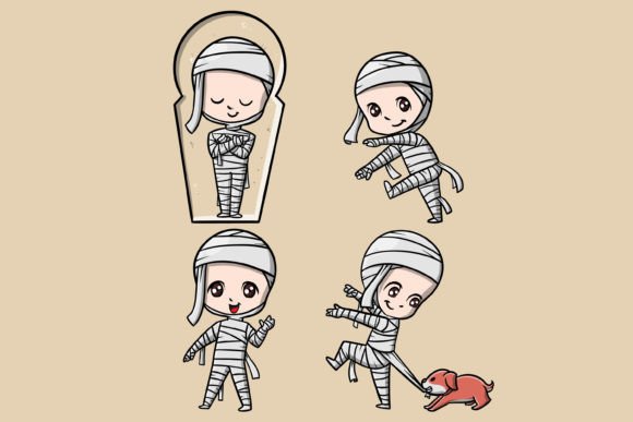 Download Cute Mummy Vector Cartoon - Art Collection