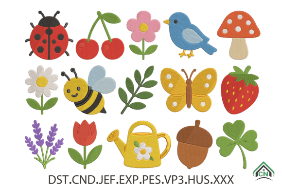 Download Mini Mushrooms Machine Embroidery File - Mini Collection