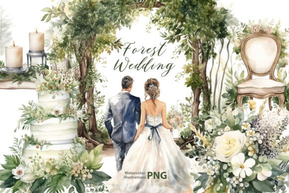 Download Watercolor Forest Wedding Clipart - Art Collection