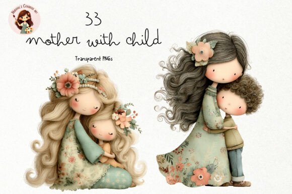 Download Mother and Child PNG Clipart - Art Collection