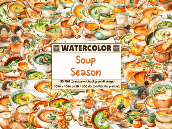 Download Soup Season Watercolor Clipart - Art Collection