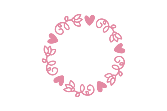 Download Pink Heart Monogram Frame - Art Collection