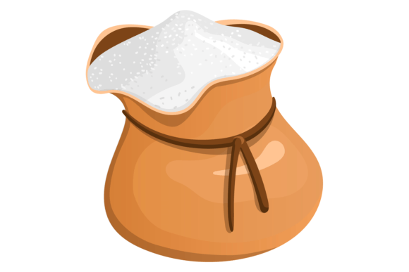 Download Canvas Bag with White Powder. Cartoon Fl - Art Collection