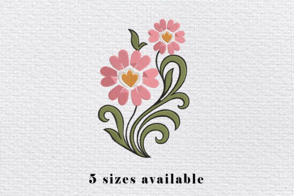 Download Floral Heart Embroidery Design - Art Collection