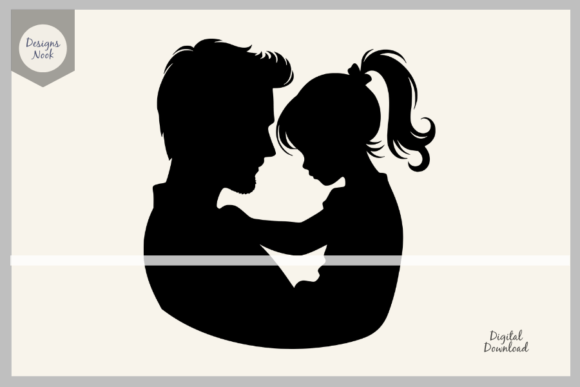 Download Father and Daughter SVG Clipart PNG DXF - Art Collection