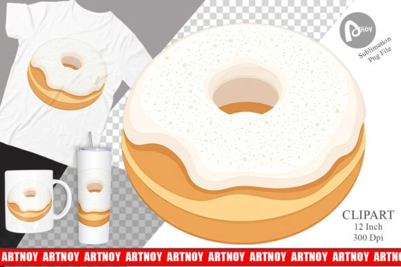 Download Powdered Donut Clipart - Art Collection