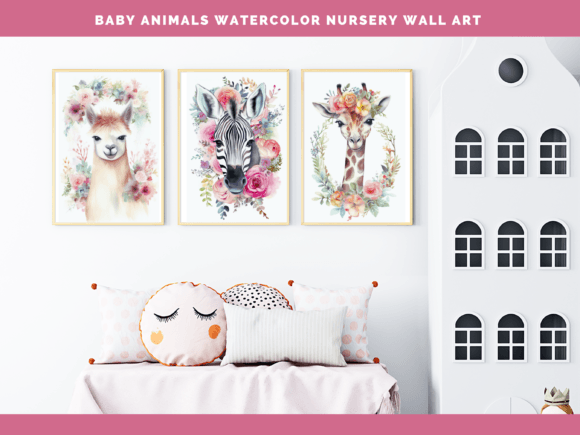 Download Baby Animal Nursery Set of 3 Wall Art 01 - Art Collection