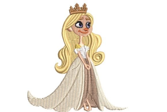 Download Cartoon Princess Embroidery Design #4 - Art Collection