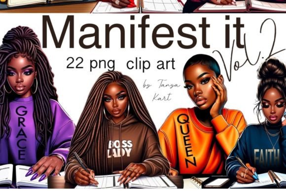 Download Black Woman Clipart for Digital Planner - Art Collection