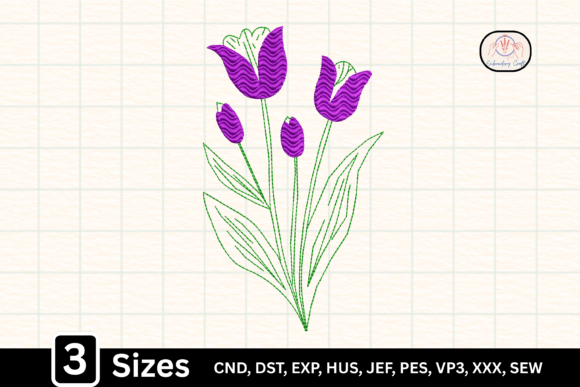 Download Minimalist Floral Line Art Purple Tulip - Art Collection